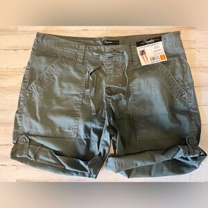 Olive cargo shorts